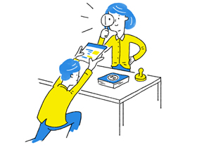 社内で校正をキチンとします。